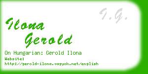 ilona gerold business card